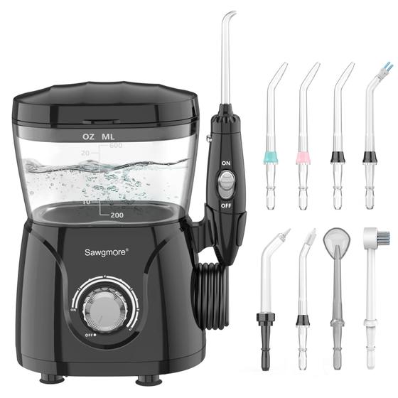 Imagem de Water Flosser Sawgmore FC166 para dentes/aparelho ortodôntico 600 ml preto