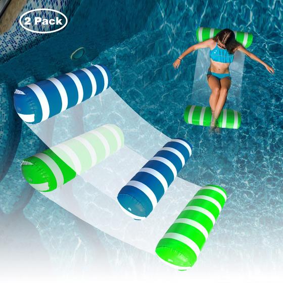 Imagem de Water Swimming Pool Float Hammock, pacote com 2 unidades para adultos