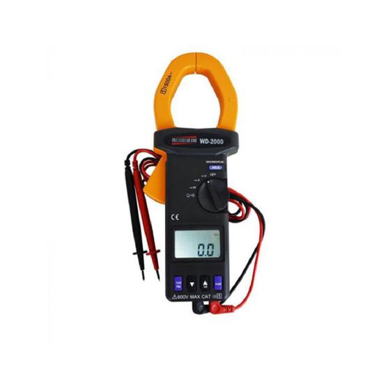 Imagem de Wattímetro Digital Cat III 600V A 1500A True Rms Função Pico Harmônicas Wd-2000 Portátil Instrutherm Com Estojo