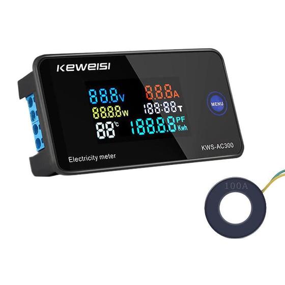 Wattimetro Voltimetro Amperimetro Ac 50 A 300V 100A Menor preço em Wattimetro Voltimetro Amperimetro Ac 50 A 300V 100A