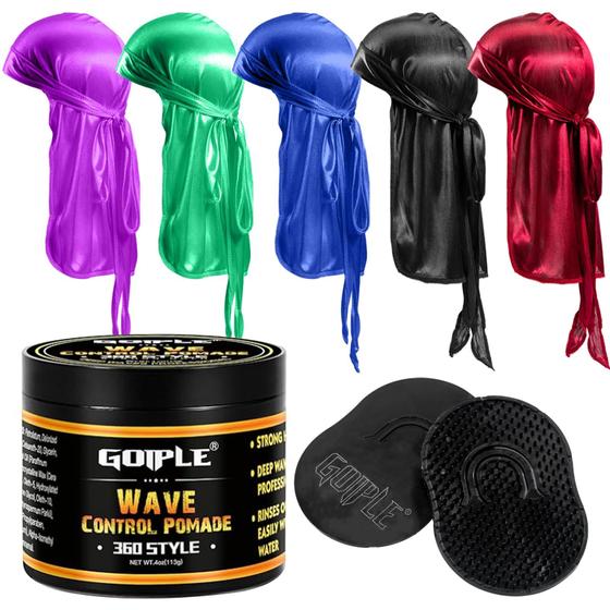 Imagem de Wave Pomade Goiple 360 Wave Training com conjunto Durag & Brush