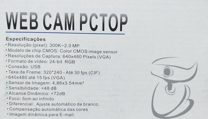 Imagem de Web Cam PCTOP  USB  300k