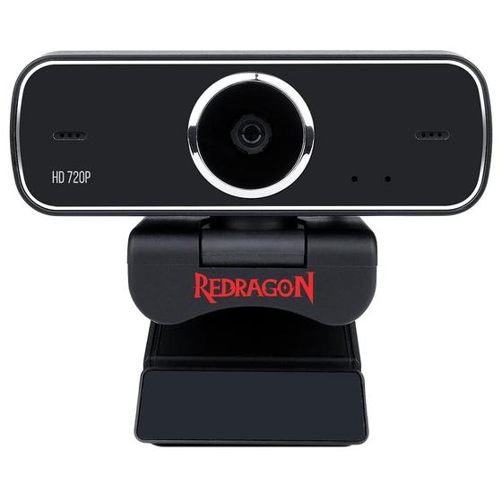 Imagem de Web cam usb hd 720p streaming fobos gw600 com microfone preto redragon