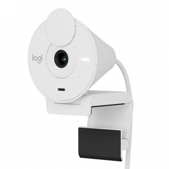 Imagem de Web Câmera Logitech Brio 300 - Videochamada e Gravações em Full HD - Branco - 960-001440