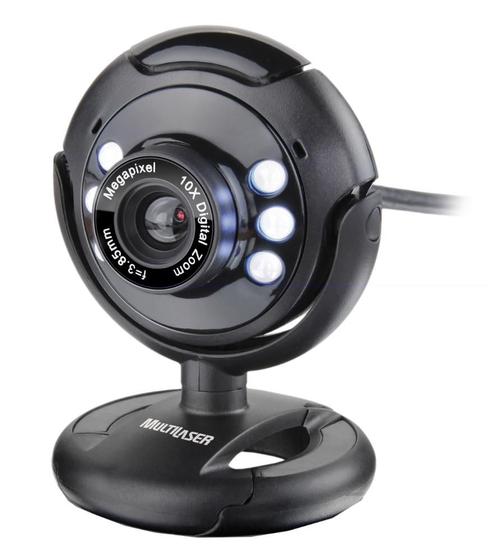 Imagem de Web Câmera Multilaser Nightvision WC045 - com Microfone e LED