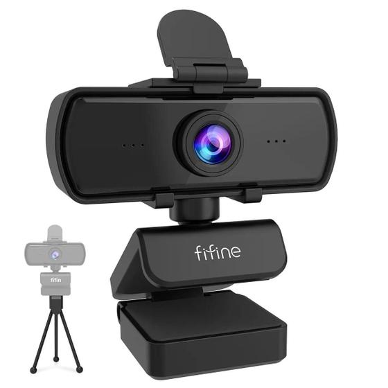 Imagem de Webcam 1440p Full HD com Tripé e Microfone USB - para Streaming, Desktop e Laptop