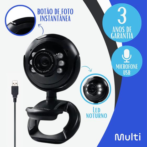 Imagem de WebCam 480p 16mp Usb Câmera Pc Nightvision Com Microfone Visão Noturna WC045  ENVIO NO MESMO DIA UTIL