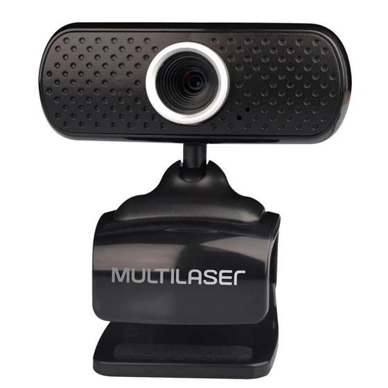 Imagem de Webcam 480P Microfone Embutido USB Preto Multilaser - WC051