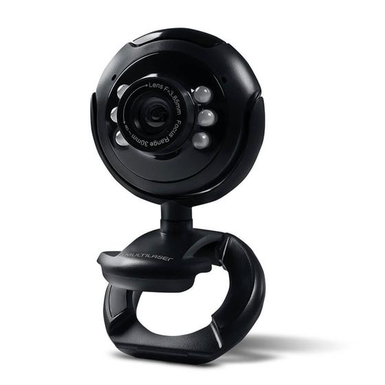 Imagem de Webcam 480p Para Computador e Notebook Microfone Embutido Conexão USB Plug And Play Multilaser