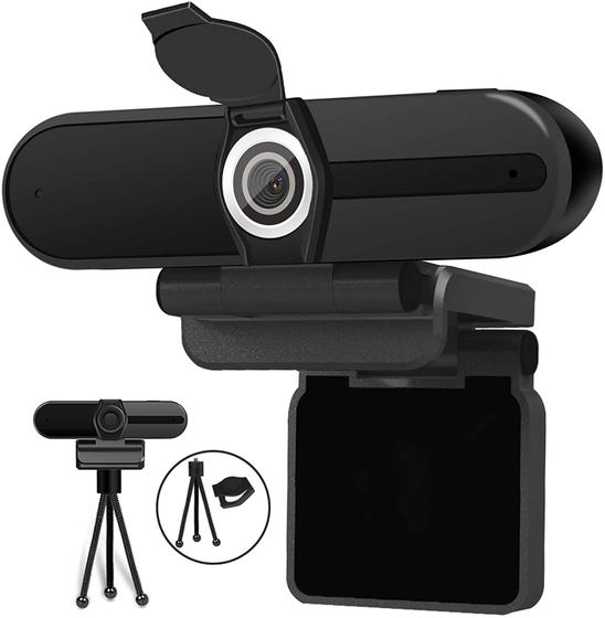 Imagem de Webcam 4K com microfone, obturador de privacidade, tripé