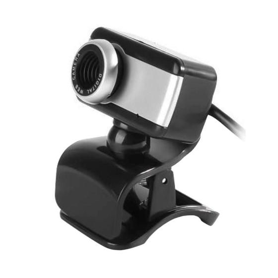 Imagem de Webcam BrazilPC V4 1.0 M USB Com Microfone Preto Prata