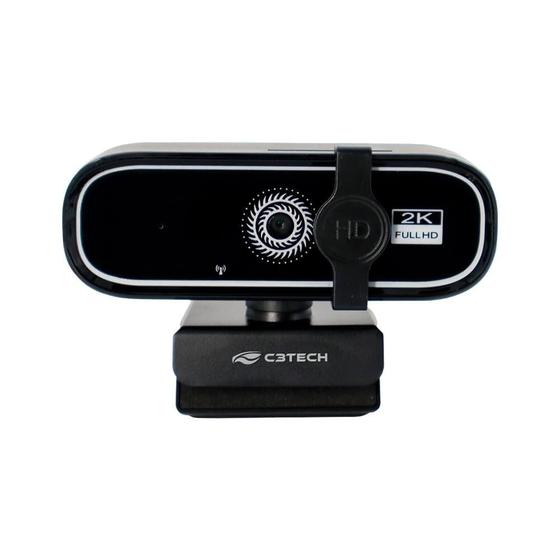 Imagem de Webcam C3TECH WB-200BK, QHD 2K, Plug and Play, 30FPS, Preto - WB-200BK