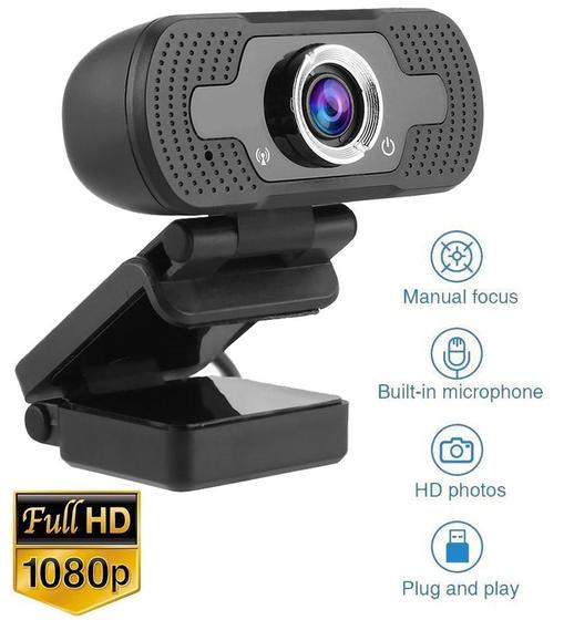 Imagem de Webcam Câmera Full Hd 1080P Computador Plug & Play Microfone