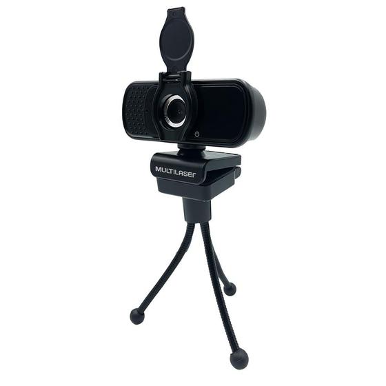 Imagem de Webcam Full Hd 1080p 30Fps c/ Tripe Cancelamento de Ruído Microfone Conexão USB Preto - WC055X Reembalado