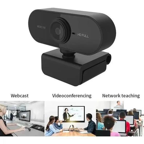Imagem de Webcam Full Hd 1080p câmera para notebook, computador, youtube, 1080p, hd, videoconferência, trabalho e jogos - lehmox