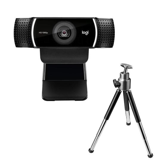 Imagem de Webcam Full HD Logitech C922 Pro Stream com Microfone Embutido, 1080p e Tripé Incluso, Compatível Logitech Capture - 960-001087