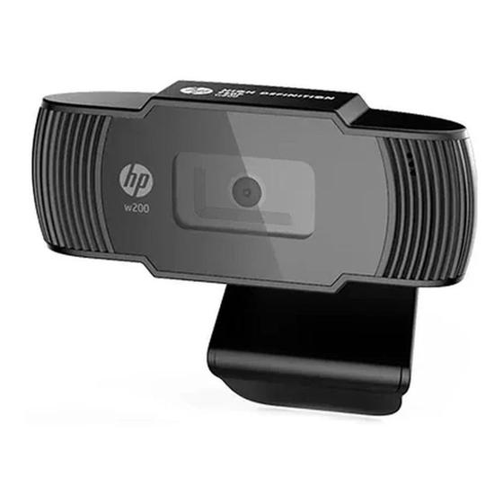 Imagem de Webcam HP W200 HD 720P 30FPS, 1 Megapixels, Foco Fixo, Microfone Duplo Embutido