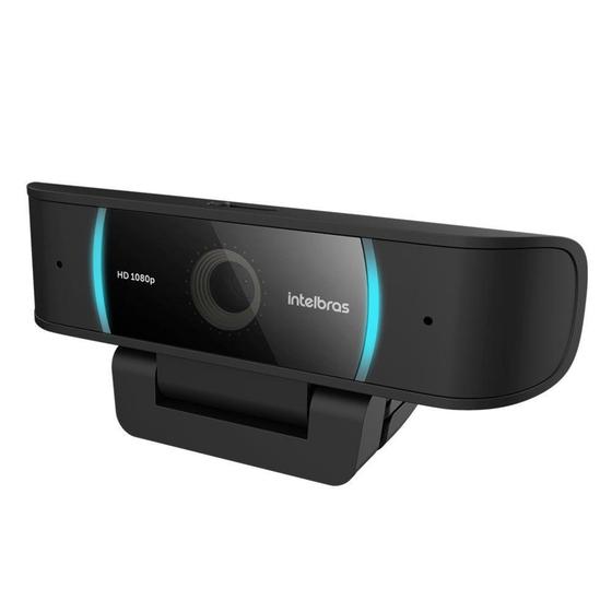 Imagem de Webcam Intelbras Full HD, USB, 2x Microfones Bilaterais, Fecho de Privacidade, Preto - CAM-1080p