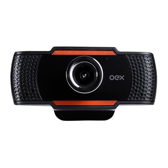 Imagem de Webcam Lente Angular Usb 720P Oex W200 Com Microfone 2 Mpx
