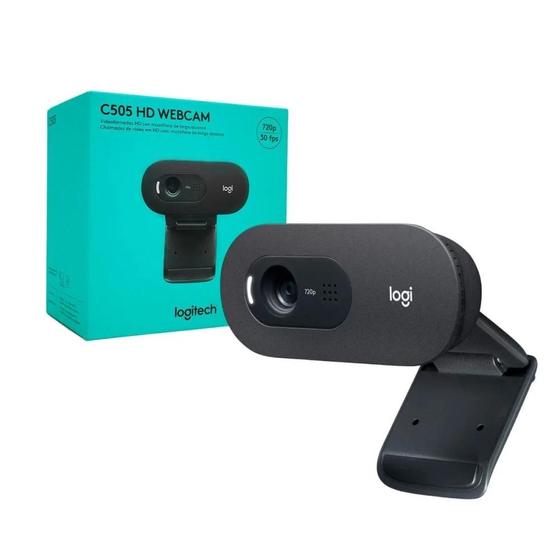 Imagem de Webcam Logitech C505, 720P HD, 30 FPS, com Microfone, 3 MP, USB