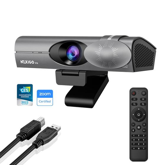 Imagem de Webcam NexiGo Iris 4K AI com Sensor Sony 1/1.8" - Alta Resolução e Memória Flash