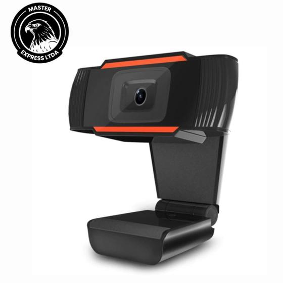 Imagem de Webcam para PC USB com Microfone, 1080p, Preto e Laranja