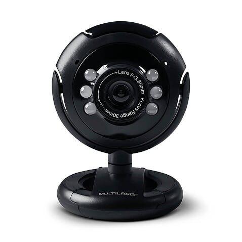 Imagem de Webcam plug e play 16mp nightvision microfone usb preto wc045   multilaser