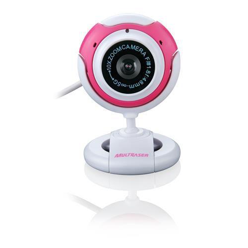 Imagem de Webcam Plugeplay 16mp Vision Mic Usb Rosa Wc042 - Multilaser