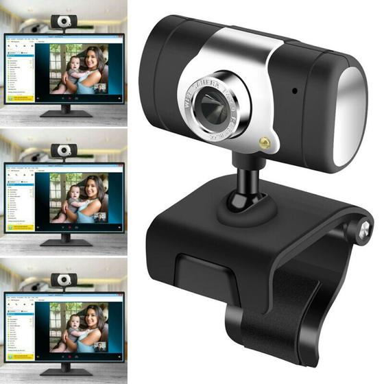 Imagem de Webcam USB com Microfone para Computador - Alta Qualidade