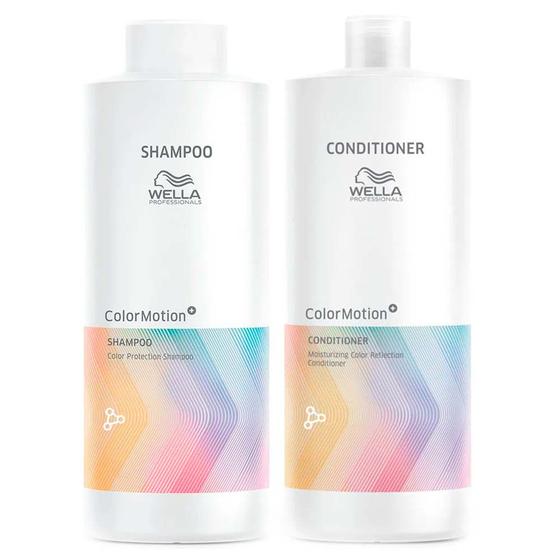 Imagem de Wella Color Motion Profissional Kit  Shampoo 1L + Condicionador 1L