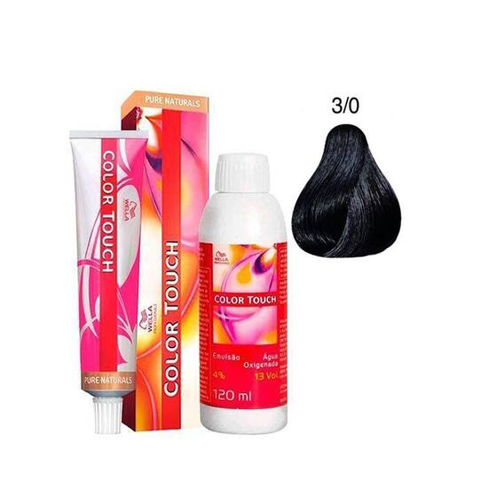 Wella Color Touch Tonalizante 3/0 Cast Escur + Emulsão 13vol 180ml ...
