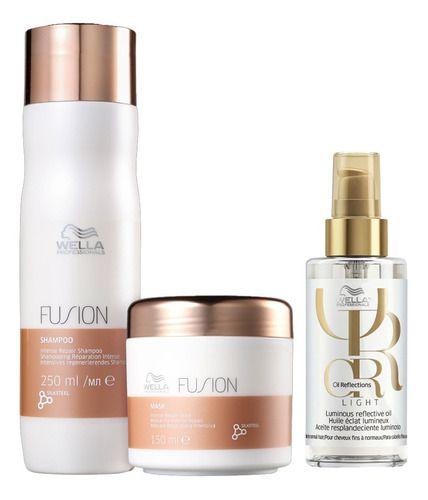 Imagem de Wella Fusion Kit Sha 250ml + Masc 150ml + Oil Ref Light100ml