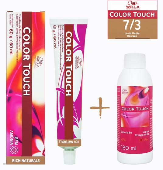 Wella Color Touch 7/3 Mittelblond Gold – 3er Pack Professionelle Haarfarbe Für Sanfte Tönung, 60 Ml Tube