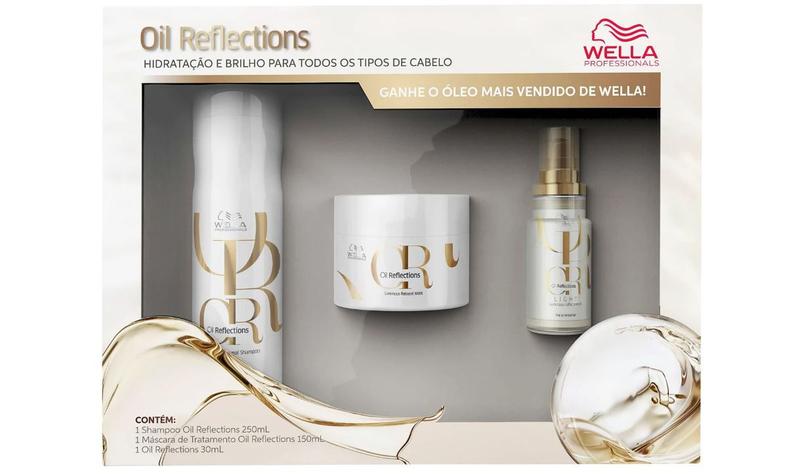 Imagem de Wella Kit Oil Reflections Shampoo, Máscara e Óleo