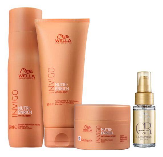 Imagem de Wella Nutri Enrich -sha+cond +masc +oil Reflections (peq)