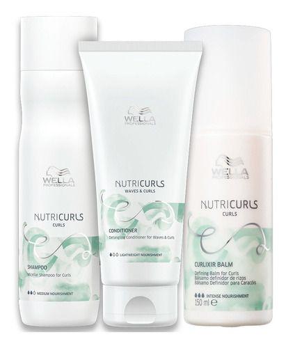 Imagem de Wella Nutricurls Kit Shampoo + Condicionador + Leave-in