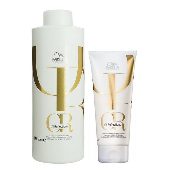 Wella Oil Reflections Kit Shampoo 1 Litro e Condicionador 200ml - Kit ...