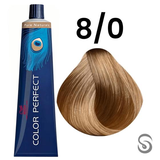 Imagem de Wella Perfect Color 8/0 Louro Claro Pure Naturals 60ml