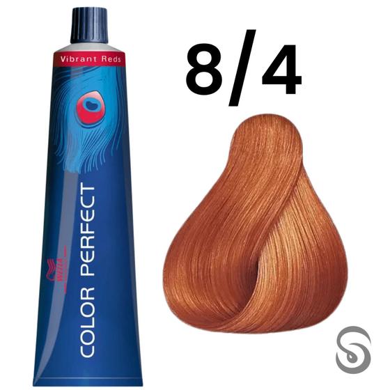 Imagem de Wella Perfect Color 8/4 Louro Claro Avermelhado Vibrant Reds 60ml