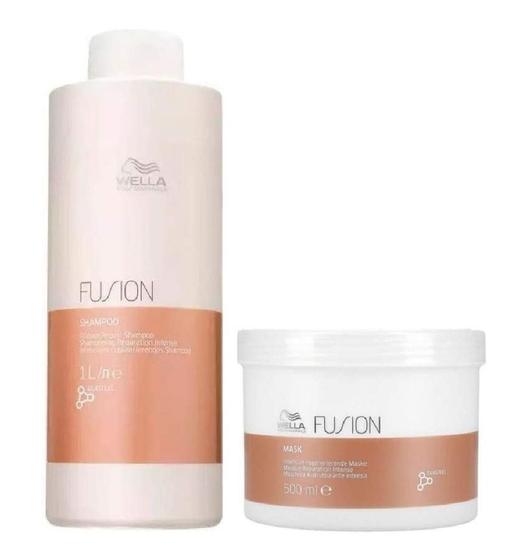 Imagem de Wella Professionals Fusion Shampoo 1L + Máscara 500Ml