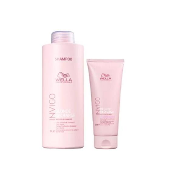 Imagem de Wella Professionals Invigo Blonde Recharge Shampoo 1L+ Condicionador 200ml