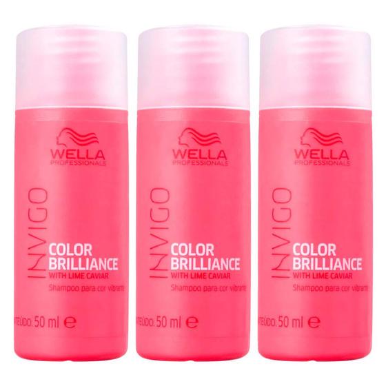 Imagem de Wella Professionals Invigo Color Brilliance Kit com Três Shampoos Travel Size