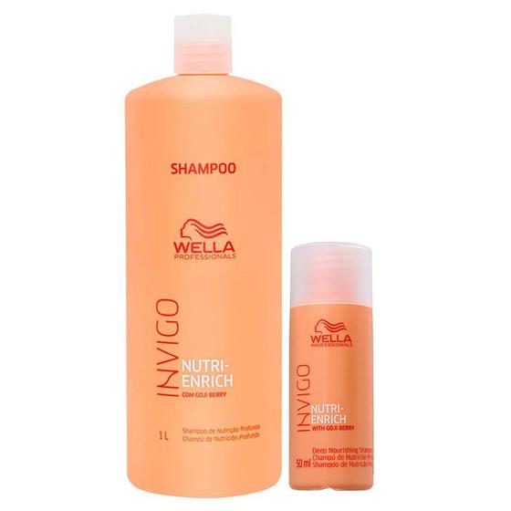 Imagem de Wella Professionals Invigo Nutri-Enrich Kit Shampoo 50ml + Shampoo 1L