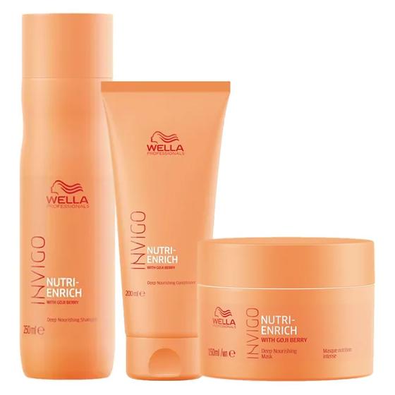 Wella Professionals Invigo Nutri-Enrich Kit - Shampoo + Condicionador + Máscara
