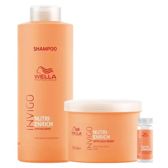 Imagem de Wella Professionals Invigo Nutri-Enrich Kit - Shampoo + Máscara + Sérum Reparador