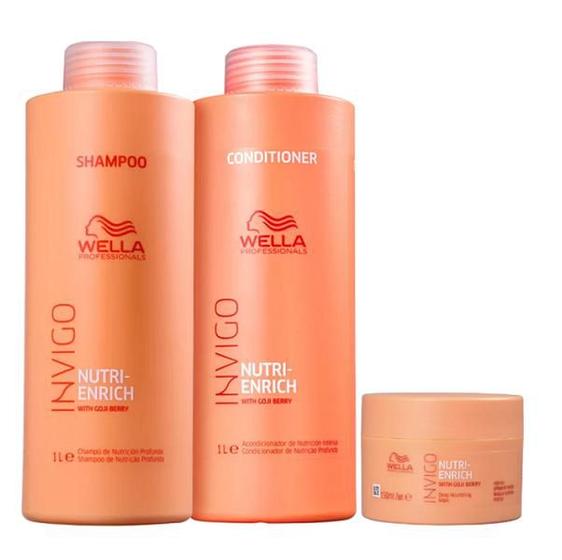 Imagem de Wella Professionals Invigo Nutri-Enrich Shampoo+Condicionador 1L+Mascara 150ml