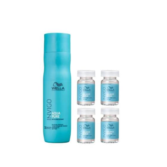 Imagem de Wella Professionals Kit Antiqueda Invigo Balance - Shampoo 250ml+Ampola 4x6ml