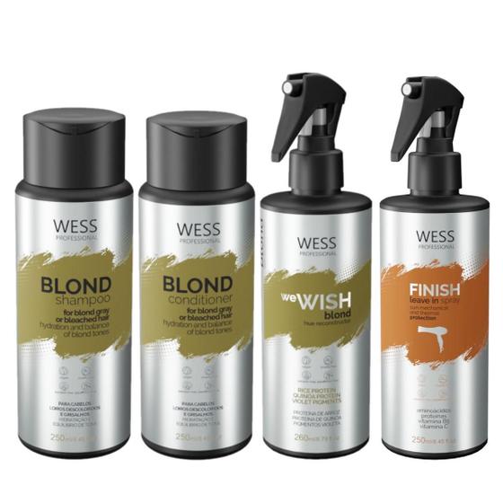 Imagem de Wess Blond Sh 250Ml+Cd 250Ml+Wewish M. 260Ml+Finish 250Ml