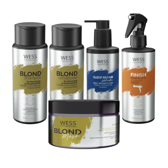 Imagem de Wess Blond SH+CD 250ml+Mask 200ml+Sleep 250ml+Finish 250ml