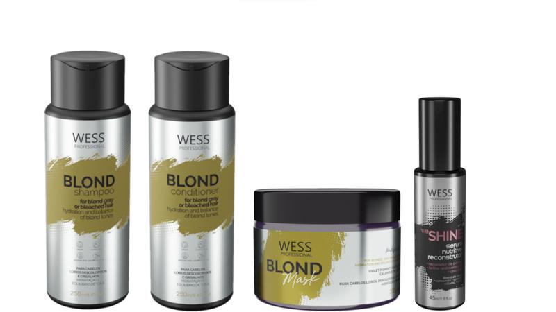 Imagem de Wess Blond Shampoo e Condicionador e Máscara + We Shine Sérum